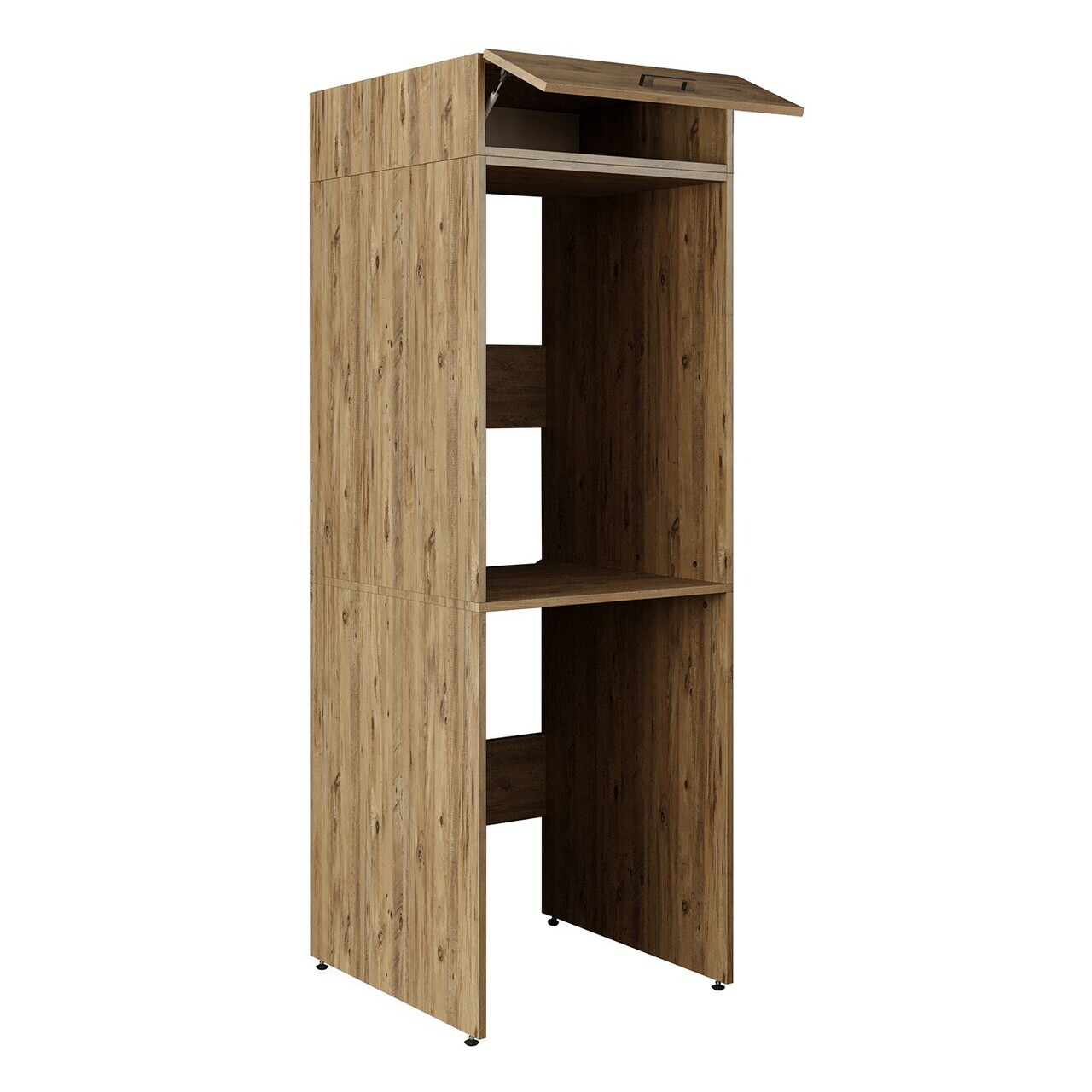 Dulap masina de spalat, Hanah Home, 2374, 67x196.2x65 cm, PAL MELAMINAT, Maro — imaginea 4