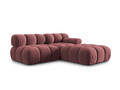 Canapea modulara 4 locuri cotiera stanga, Bellis-51, Micadoni Home, 282x94x70 cm, catifea, roz