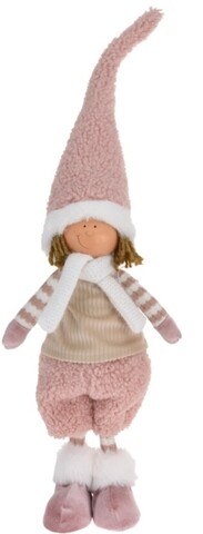 Decoratiune Boy Standing, 16x10x56 cm, plus, roz