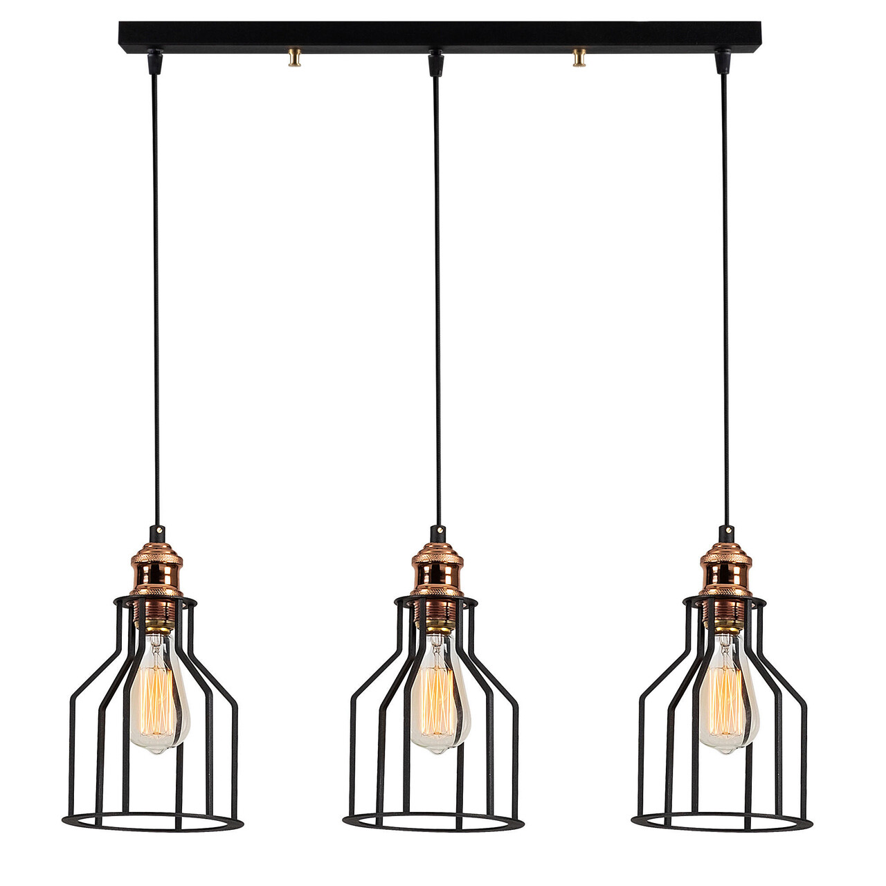 Lustra, Alby, 525NOR1503, Metal, Negru/Bronz - 2 | YEO