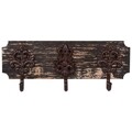 Cuier Shane Dark, Creaciones Meng, 40x2x13 cm, 3 agatatori, lemn/fier