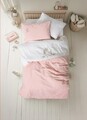 Lenjerie de pat pentru copii, Bonic - White, Cotton Box, Bumbac 