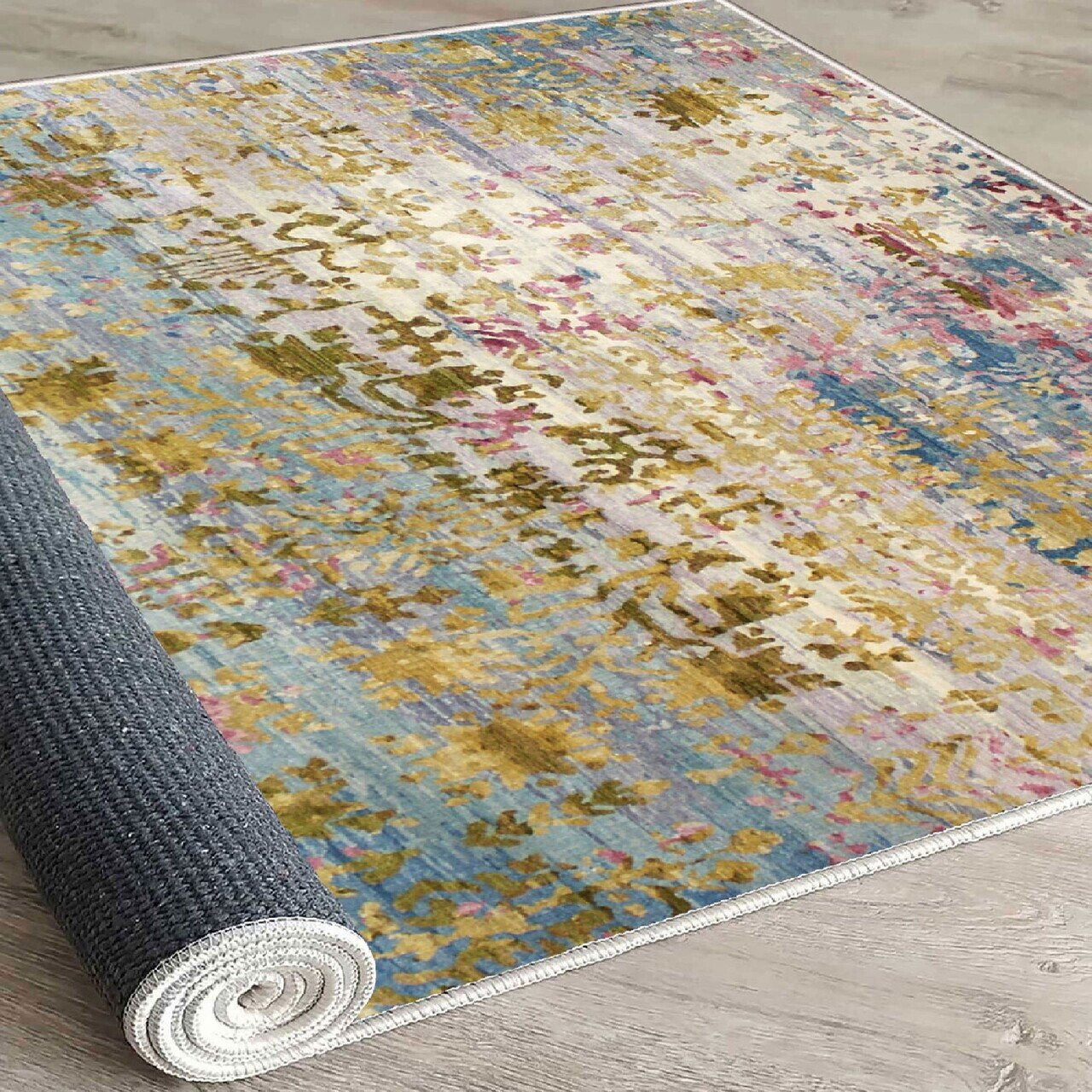 Covor, Els1895, 100x150 cm, Catifea, Multicolor — imaginea 3