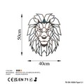 Decoratiune de perete, Lion, Metal, 40 x 50 cm, Multicolor