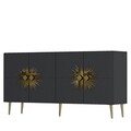 Consola, Olivia, Nida KB150, Antracit / Aur