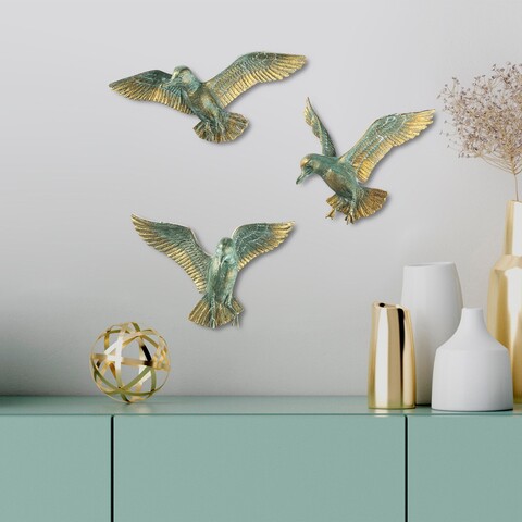 Decoratiune, BIRDS 1, Poliester, Multicolor