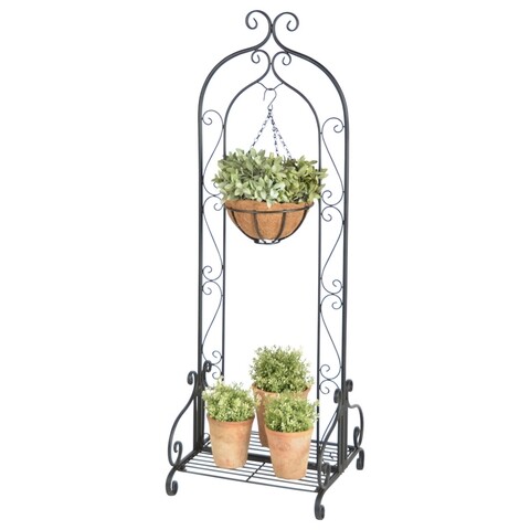 Suport pliabil pentru ghivece, Esschert, Plant, 45.9 x 44 x 132.6 cm, fier, negru Esschert Design