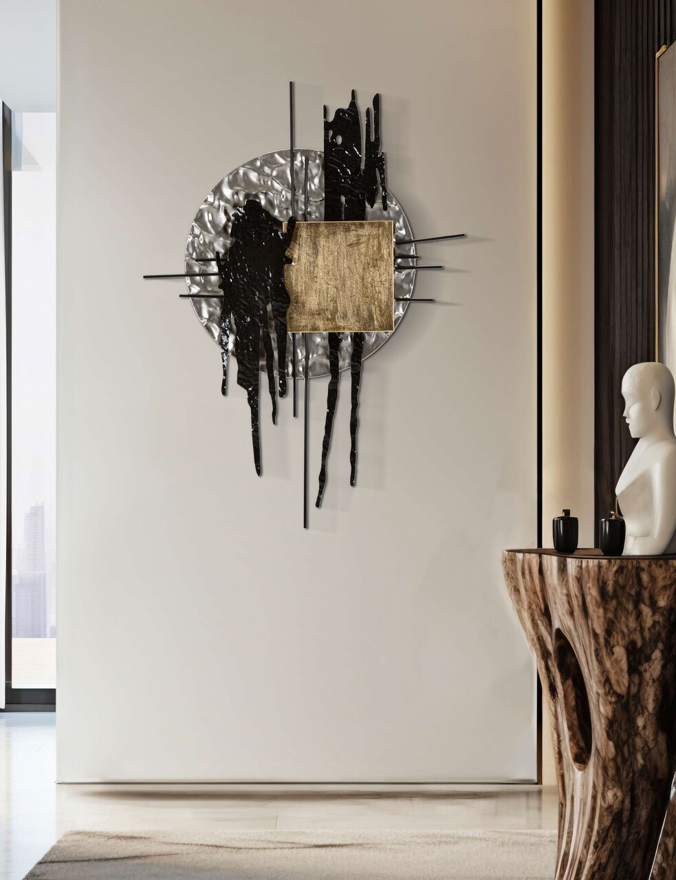 Decoratiune de perete Cripton -H, Mauro Ferretti, 71.8x6.4x100 cm, fier, multicolor - 2 | YEO