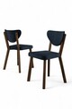 Set scaune 4 piese, Charlotte, Arfe, Antracit/Maro