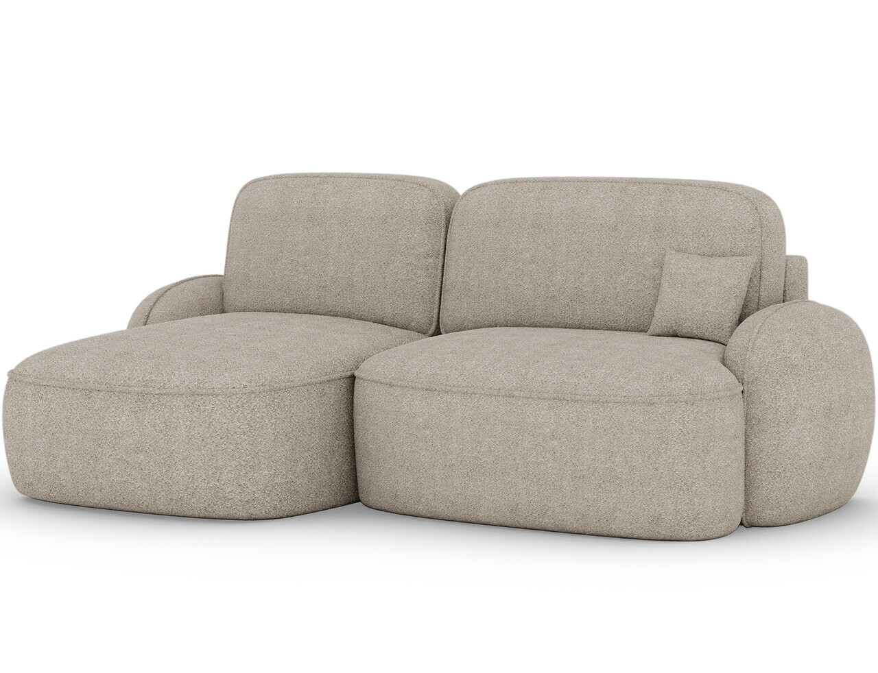Coltar extensibil stanga 3 locuri ELTAP, Tesalia, 240x150x93 cm, lemn/tesatura boucle, bej inchis — imaginea 5