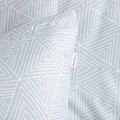 Lenjerie de pat King Size, Trian, Homla, 3 piese, 200x220 cm, microfibra din poliester, albastru/alb