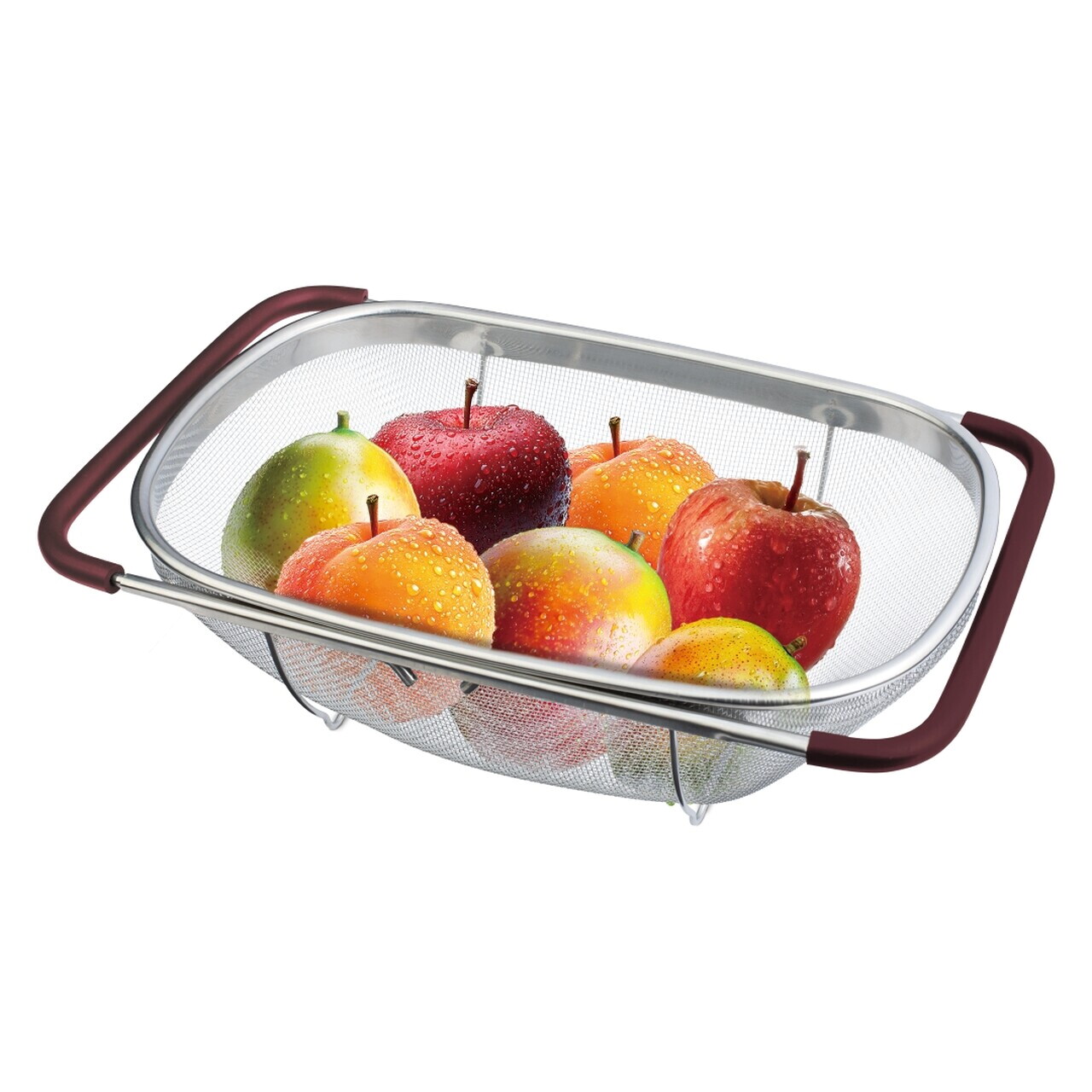 Strecuratoare cu manere reglabile Berlinger Haus, Leonardo, 34x24x11 cm, inox 18/10, argintiu/visiniu - imagine 2