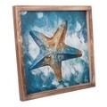 Tablou decorativ, Starfish, Creaciones Meng, 32x32 cm, hartie/lemn