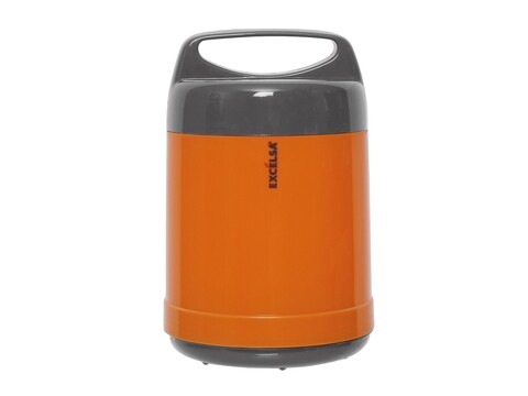 Termos pentru alimente, Excelsa, 1.2 L, polipropilena/sticla, portocaliu/gri