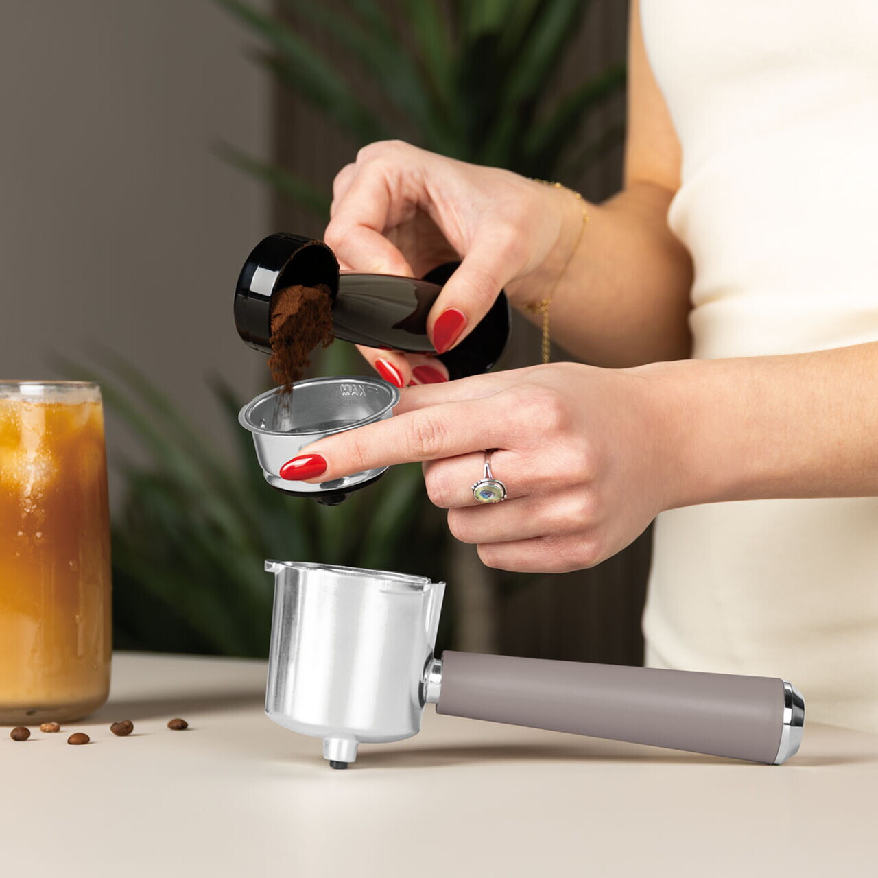 Espressor 3 in 1 Berlinger Haus, Taupe Nordic, 950W, 23x26.5x30.5 cm, inox, taupe mat/natur - view 7