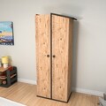 Dulap pentru haine, Arnetti, Valerin, 72x179 cm, PAL, Pin Atlantic / Antracit