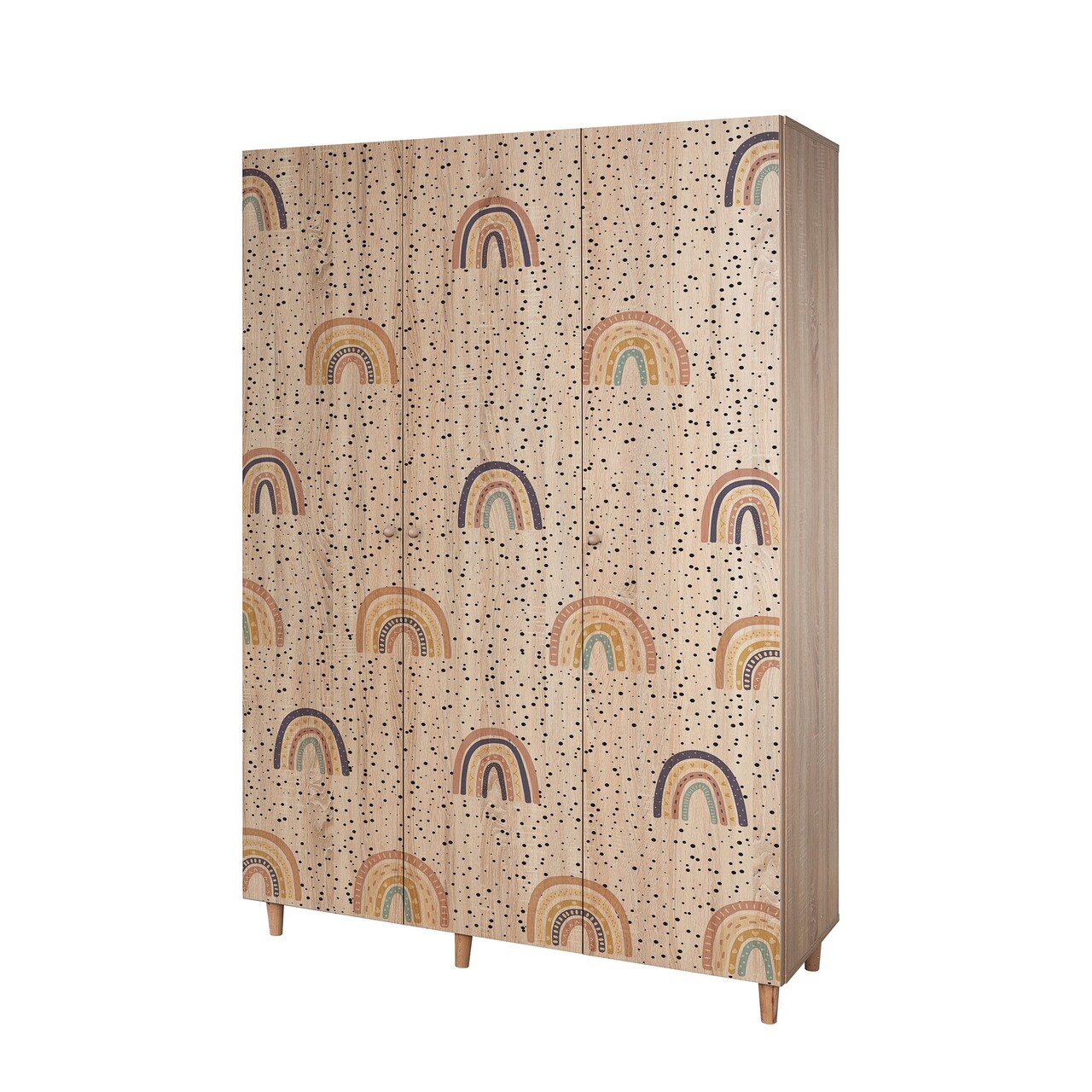 Dulap pentru haine, Vella, Lena 3 -912, 135x192x52 cm, PAL, Sonomo - 2 | YEO