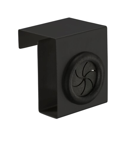 Carlig pentru prosoape cu agatare pe usa, wenko, push matt ii, 5 x 6 x 4 cm, inox/plastic, negru