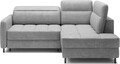 Coltar extensibil dreapta 3 locuri ELTAP, RT-03NU, Barea, 208x160x100 cm, lemn/poliester, gri deschis