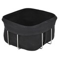 Cos pentru paine, Basket, 20 x 20 x 11 cm, inox/bumbac, negru