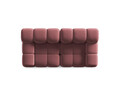 Canapea modulara 2 locuri, Bellis-51, Micadoni Home, 188x94x70 cm, catifea, roz
