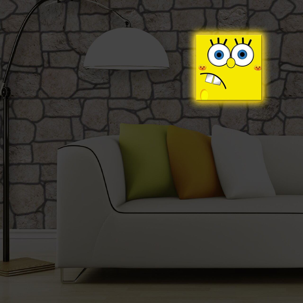 Tablou decorativ cu lumina LED, 2828DACT-32, Dimensiune: 28 x 28 cm, Multicolor - view 3