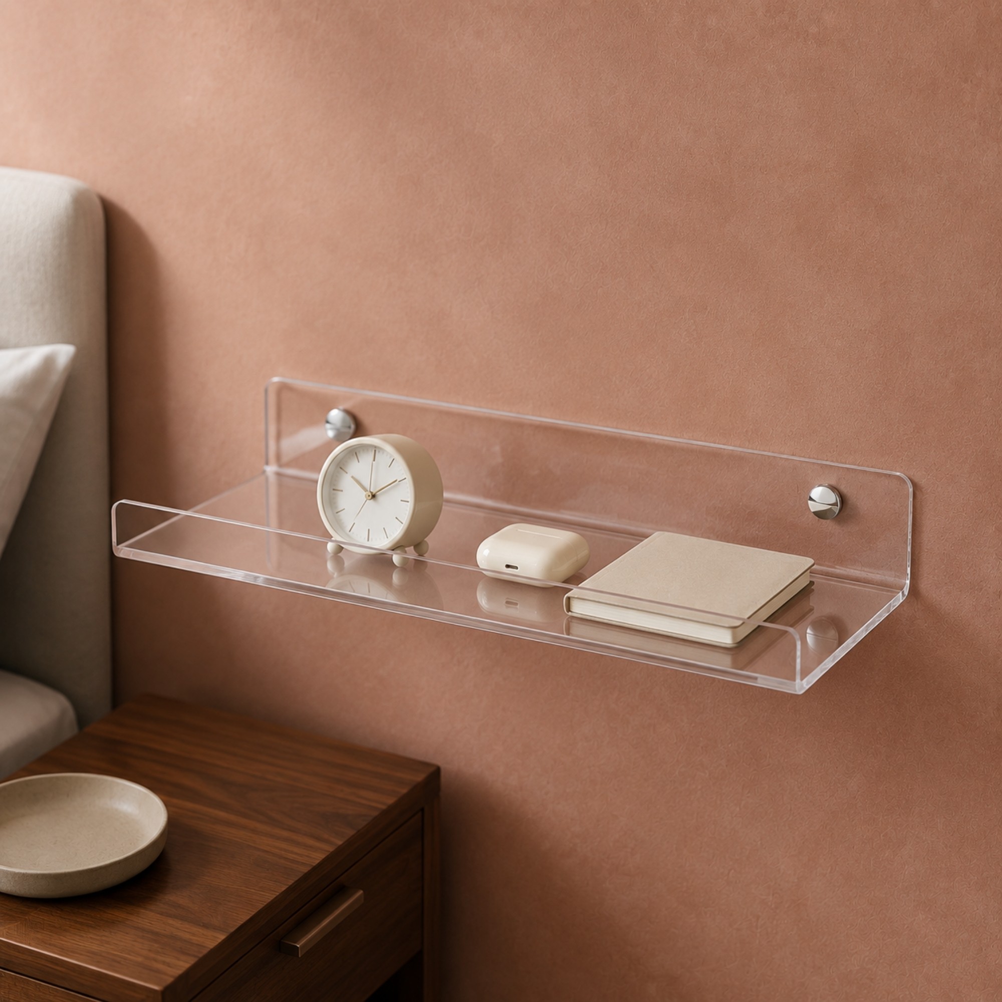 Raft de perete acrilic, Hanah Home, Vivid, 40x10x4 cm, Transparent