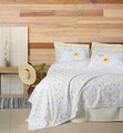 Set cuvertura pique dubla, Dolce - Yellow, Cotton Box, Bumbac