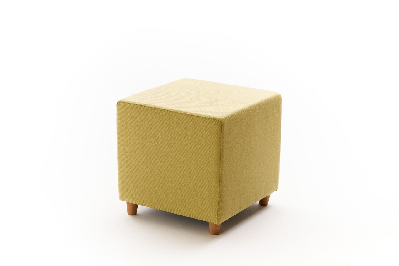 Taburet, Atelier del Sofa, 825BLC5170, Lemn, Galben - view 4
