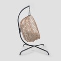 Leagan/balansoar gradina Nido, Homla, 106x104x184 cm, otel/ratan/poliester, natur