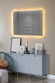 Oglinda cu Iluminare Led, Mirrorland, Rectangular, Oglindă indestructibilă cu obturator, Galben