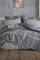 Lenjerie de pat dubla, Rian - Grey, Dowry World, 65% bumbac/35% poliester