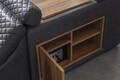 Pat dublu, Hanah Home, Escalade Smart, Frame: 70% HORNBEAM/30% MELAMINE COATED CHIPBOARD, Negru