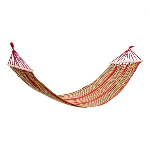 Hamac stripes, heinner, 200x80 cm, bumbac/poliester, rosu/galben