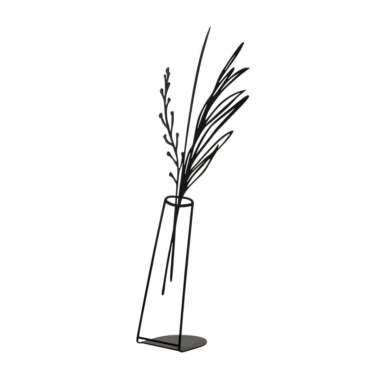Decoratiune, Flowerpot, 19x50 cm, Metal, Negru - 2 | YEO
