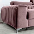 Coltar extensibil dreapta 3 locuri ELTAP, RT-24LO, Grayson, 278x205x92 cm, lemn/poliester, roz