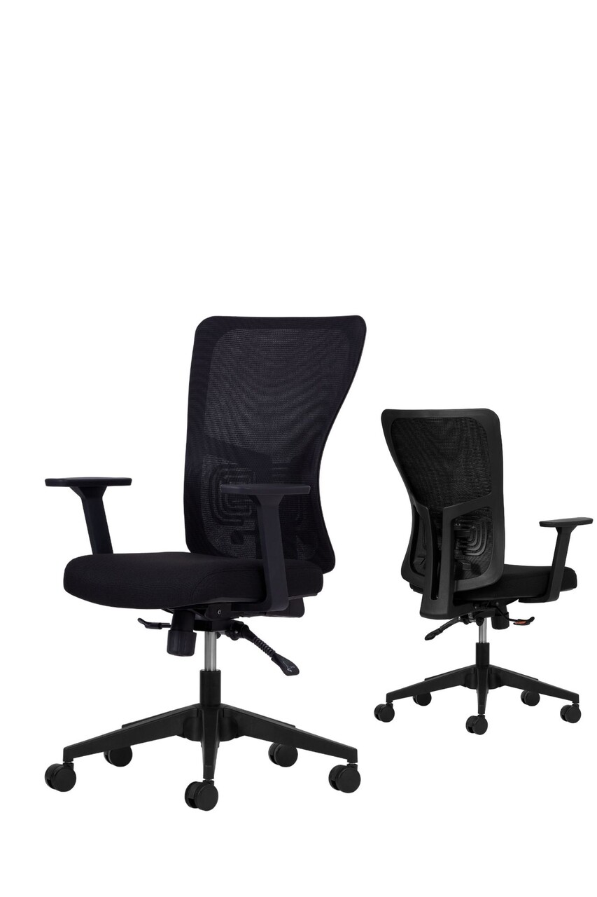 Set scaune de birou (2 piese), Hanah Home, Lumbar 108, Plastic, Negru - view 2