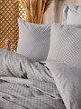 Lenjerie de pat dubla, Plaid - Grey, Cotton Box, Bumbac Ranforce