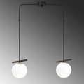 Lustra, Opviq, 892OPV1615, Metal, Alb/Negru