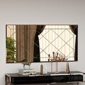 Oglinda decorativa, Siam, Zeora, 60x120x2.2 cm, MDF , Bronz