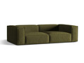Canapea 4 locuri, Nuria-88, Micadoni Home, 250x110x72 cm, catifea, verde moss melange