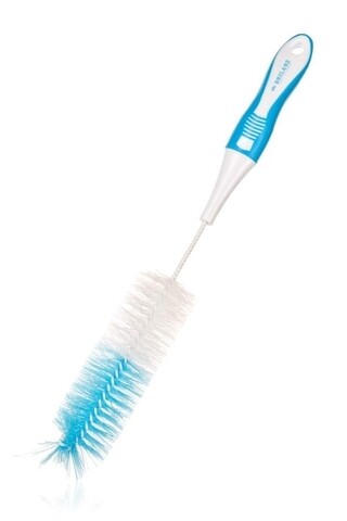 Perie pentru curatat sticle brilanz, 42 cm, plastic/cauciuc, alb/albastru deschis