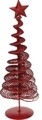 Decoratiune Xmas Tree Spiral, 12x12x36 cm, metal, rosu