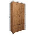 Dulap pentru haine, Miwood, Atlas 1600-51, Maro