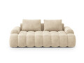 Canapea 3 locuri, Linz, Cosmopolitan Design, 200x100x84 cm, catifea, bej deschis