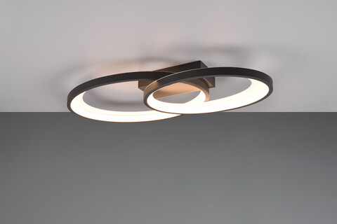 Plafoniera Malaga, RL, 57.5x30x8.5 cm, 25W, 1x SMD, metal, negru