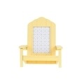 Ramă foto Beach Chair, 20 x 19 x 23 cm, MDF, galben