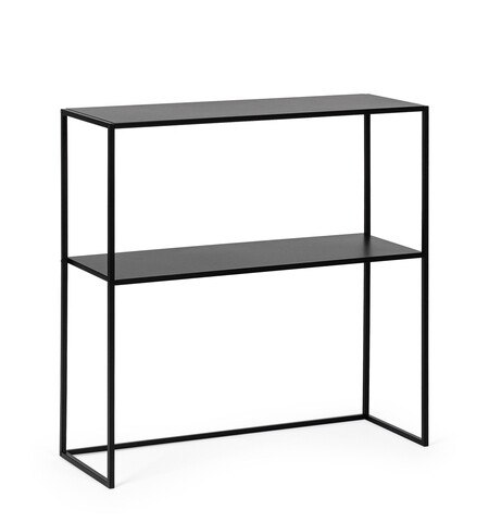 Consola Alrik, Bizzotto, 78x27x78 cm, otel, negru