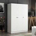 Dulap pentru haine, Minerva, Kale White, 135x190x52 cm, PAL, Alb