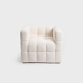 Fotoliu Biskoto, Homla, 80x68x65 cm, lemn/poliester Boucle, ecru